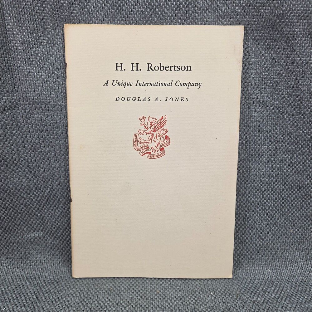 Newcomen Society Booklet H H Robertson Company Douglas A Jones Pittsburgh